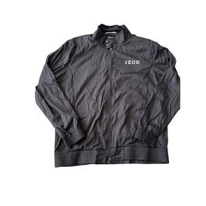 IZOD Golf Men’s Full Zip Windbreaker Jacket Black XXL Lightweight